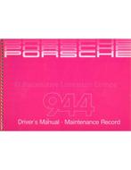 1985 PORSCHE 944 INSTRUCTIEBOEKJE | SERVICEBOEKJE ENGELS