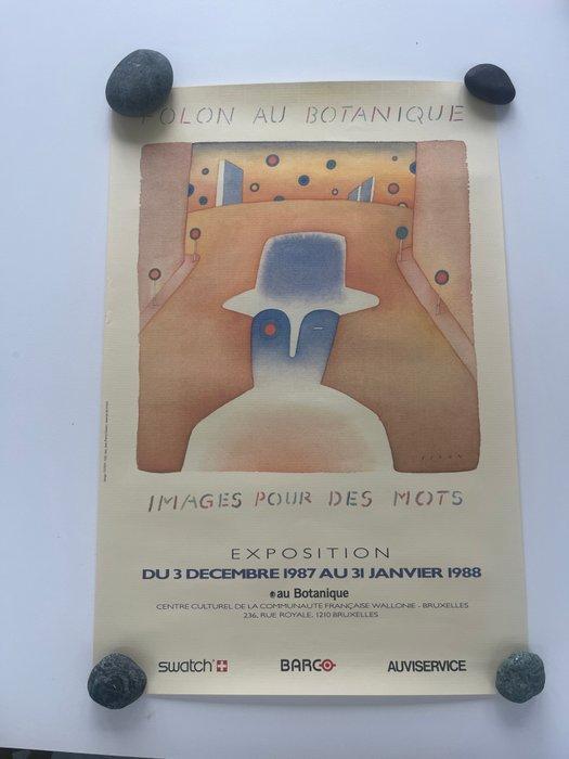 Jean-Michel Folon - Jean-Michel Folon – “Folon au Botanique, Antiek en Kunst, Kunst | Tekeningen en Foto's