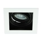 Inbouwspot Evia | Kantelbaar | Vierkant |  Wit met zwart | Ø, Huis en Inrichting, Lampen | Spots, Verzenden, Nieuw