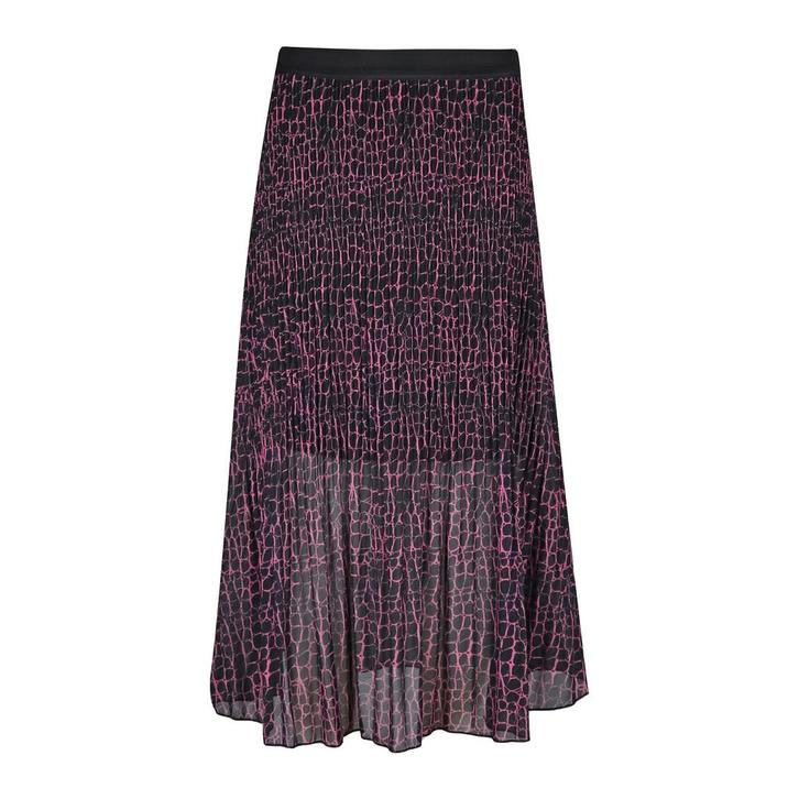 Heartkiss • midi plissé rok in zwart roze • S, Kleding | Dames, Rokken, Zwart, Nieuw, Maat 36 (S), Verzenden