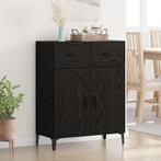 vidaXL Dressoir met lade Zwart eiken 34 x 69,5 x 90 cm, Huis en Inrichting, Kasten | Dressoirs, Verzenden, Nieuw, Overige houtsoorten