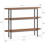 Luxe Industriële Consoletafel – 3 Vakken, Hout, Metaal 110cm, Antiek en Kunst, Verzenden