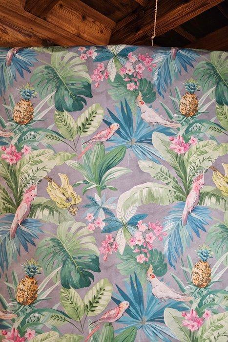 Exclusieve Boheemse stof met papegaaien jungle. - Textiel -, Antiek en Kunst, Antiek | Kleden en Textiel