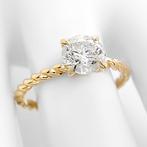 Ring - 14 karaat Geel goud - 1.03ct. tw. Diamant, Nieuw