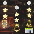Kerstverlichting Raam Kerstbel, Kerstboom, Rendier - 73-82cm, Diversen, Kerst, Verzenden, Nieuw