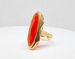 Zonder minimumprijs - Statement ring - 14 karaat Geel goud