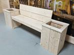 Steigerhouten Zitbank met Bloembakken, Ophalen of Verzenden, Nieuw, Hout