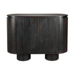 *WOONWINKEL* Dutchbone Kenji Ovaal Dressoir Zwart Hout, Huis en Inrichting, Kasten | Dressoirs, Verzenden, Nieuw
