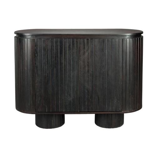 *WOONWINKEL* Dutchbone Kenji Ovaal Dressoir Zwart Hout, Huis en Inrichting, Kasten | Dressoirs, Nieuw, Verzenden