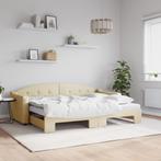 vidaXL Slaapbank met onderschuifbed en matrassen 80x200 cm, Eenpersoons, Verzenden, Nieuw, 80 cm