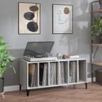 vidaXL Platenkast 100x38x48 cm bewerkt hout grijs sonoma, Huis en Inrichting, Verzenden, Nieuw