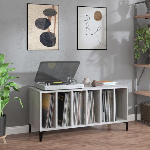 vidaXL Platenkast 100x38x48 cm bewerkt hout grijs sonoma, Huis en Inrichting, Kasten | Overige, Nieuw, Verzenden