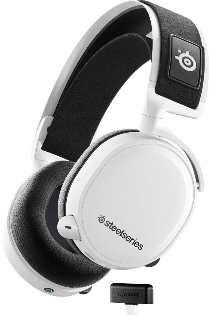 SteelSeries Arctis 7+ Wireless Headset - Wit PS4, Spelcomputers en Games, Spelcomputers | Sony PlayStation 4, Zo goed als nieuw