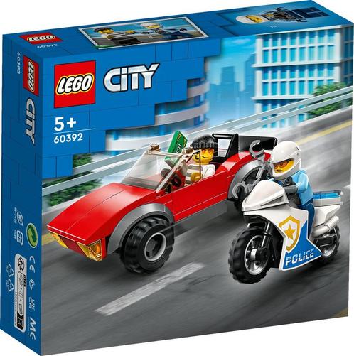 LEGO City Achtervolging Auto op Politiemotor - 60392 (Nieuw), Kinderen en Baby's, Speelgoed | Duplo en Lego, Nieuw, Verzenden