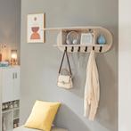 Wandkapstok Vilkön 30x80x16 cm beige en zwart [en.casa], Huis en Inrichting, Verzenden, Nieuw