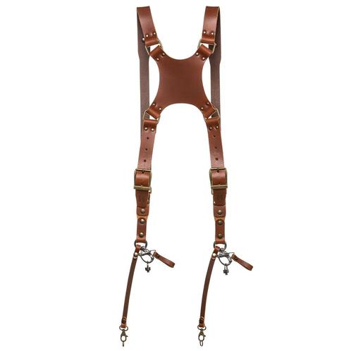 The Hantler Dual camera harness Cognac L/XL, Audio, Tv en Foto, Overige Audio, Tv en Foto, Nieuw, Ophalen of Verzenden