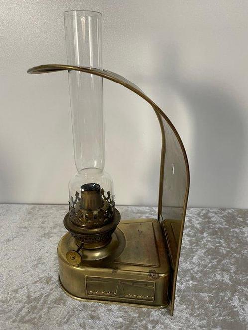 D.H.R.- De Haan Rotterdam - Scheepslamp - Glas, Messing, Antiek en Kunst, Curiosa en Brocante