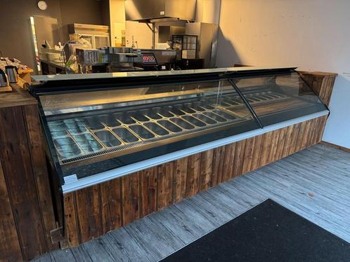 Bocchini schepijsvitrine Vitrine 42 Baks 400 cm, Zakelijke goederen, Horeca | Keukenapparatuur, Gebruikt, Koelen en Vriezen, Ophalen of Verzenden