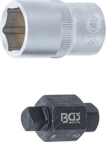 Bgs Technic Oil Drain Plug dop, 4-pt, 8 en 10 mm, Auto diversen, Autogereedschap, Verzenden