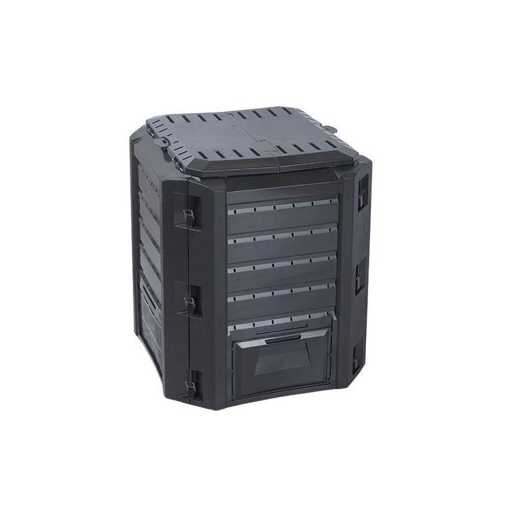 Practo Garden tuincomposter 380L - zwart, Tuin en Terras, Aarde en Mest, Verzenden