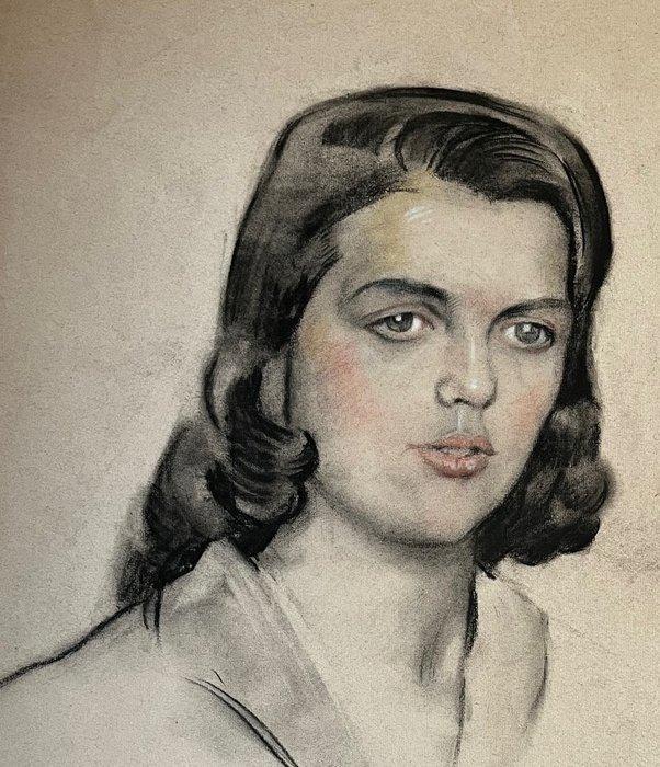 Henri Pieck ( 1895-1972 ) - Portret van een klassieke dame, Antiek en Kunst, Kunst | Schilderijen | Klassiek