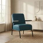 Leren fauteuil Ahead - Hermes Turquoise (blauw), Bohemian, Eigentijds, Industrieel, Klassiek, Modern, Retro, Romantisch, Scandinavisch, Vintage
