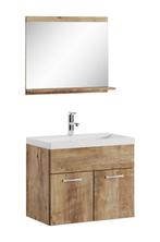 Badkamermeubel Montreal Set 02 60 x 35 cm Kastanje Eiken, Verzenden, Nieuw, Wastafelkast