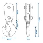 ProPlus Katrol met haak - Maximale belasting 2 ton - Duur..., Watersport en Boten, Boottrailers, Ophalen of Verzenden, Nieuw