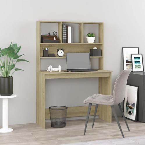 vidaXL Bureau met schappen 102x45x148 bewerkt hout sonoma, Huis en Inrichting, Bureaus, Nieuw, Verzenden