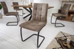 industrieele sledestoel MODENA vintage taupe met decoratieve, Huis en Inrichting, Stoelen, Ophalen of Verzenden, Nieuw