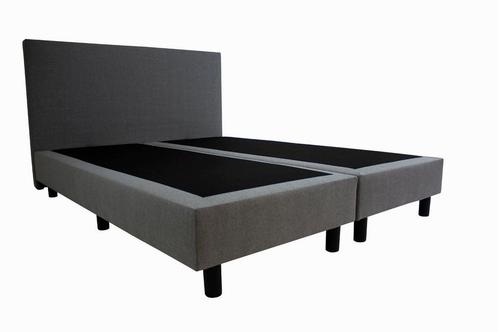 Hotel Boxspring Grijs - Zonder Matras - 120x200 cm, Huis en Inrichting, Slaapkamer | Boxsprings, Grijs, Nieuw, Verzenden