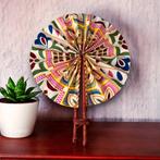 Afrikaanse handwaaier - Ankara print waaier - Kabelah - Wit, Huis en Inrichting, Woonaccessoires | Wanddecoraties, Ophalen of Verzenden