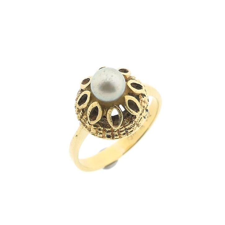 Gouden ring met Tahiti parel | Vintage (vintage ring), Sieraden, Tassen en Uiterlijk, Ringen, Dame, Met edelsteen, Overige kleuren