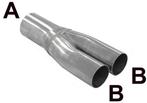 Y buis A= 76 mm, B= 63,5 mm Universeel STAAL T-X-Y buizen, Verzenden, Nieuw