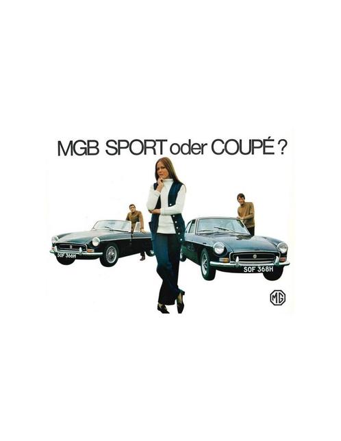 1969 MG MGB GT BROCHURE DUITS, Boeken, Auto's | Folders en Tijdschriften