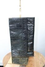 Zwarte clutch met snakeskin look, Ophalen of Verzenden, Nieuw