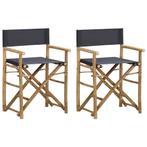 Regisseursstoelen (2 stuks) - OP=OP - Bamboe & Stof, Ophalen of Verzenden, Nieuw, Hout, Inklapbaar