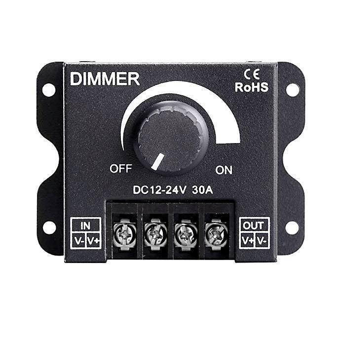 LED dimmer - Met draaiknop - 12 tot 24 Volt - 30A, Hobby en Vrije tijd, Elektronica-componenten, Ophalen of Verzenden