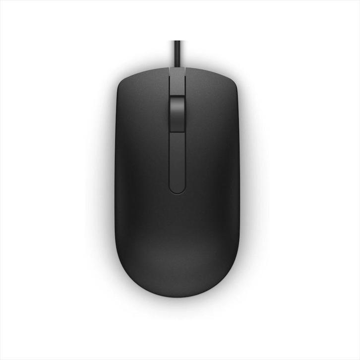 DELL MS116 USB optisch muis 1000 dpi zwart, Computers en Software, Muizen, Nieuw, Bedraad, Ophalen of Verzenden