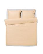 HEMA Dekbedovertrek 240x200/220cm flanel strepen beige, Verzenden, Nieuw, Beige