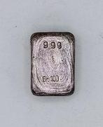 100 gram - Zilver .999 - Unknown refinery, Postzegels en Munten, Edelmetalen en Baren