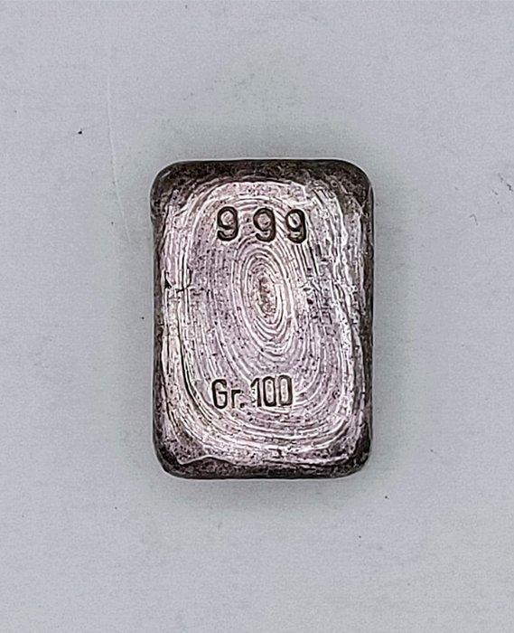 100 gram - Zilver .999 - Unknown refinery, Postzegels en Munten, Edelmetalen en Baren