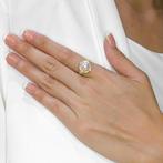 Ring - 18 karaat Geel goud - 0.39ct. tw. Parel - Diamant, Sieraden, Tassen en Uiterlijk, Ringen, Nieuw