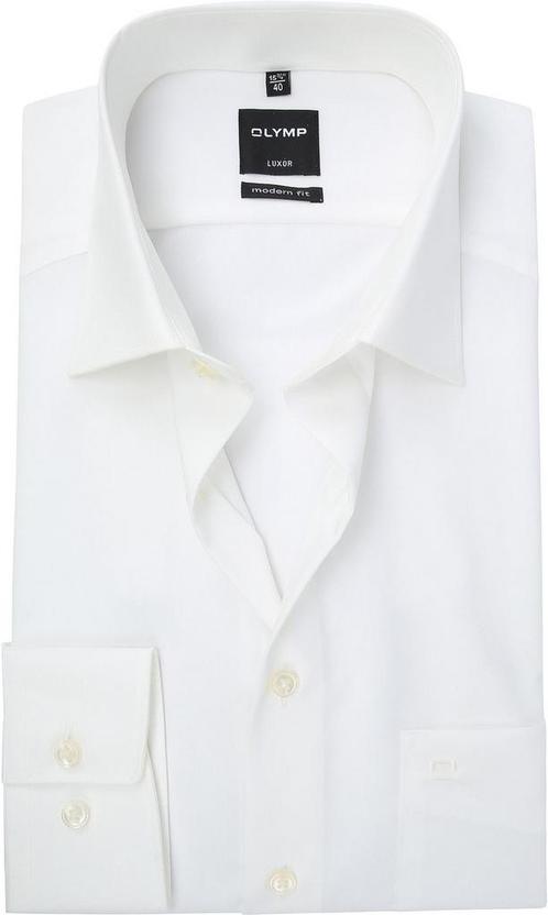 OLYMP Luxor Overhemd Off-White Modern Fit maat 46 Heren, Kleding | Heren, Overhemden, Wit, Nieuw, Verzenden