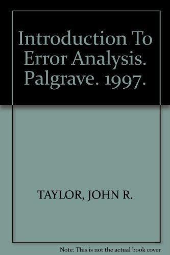 Introduction To Error Analysis 9780935702750 John R. Taylor, Boeken, Taal | Engels, Gelezen, Verzenden