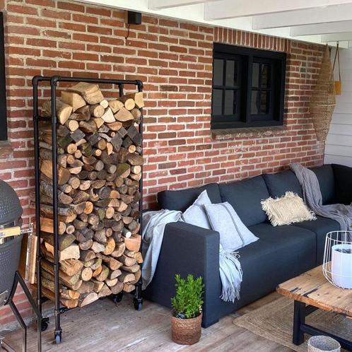 Haardhout opslag Uppsala | Zwart 26.9 mm | Wiel | DIY van St, Tuin en Terras, Haardhout, Ophalen of Verzenden