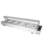 GGM Gastro | Opzet bain-marie met glazen deksel - Elektrisch, Verzenden