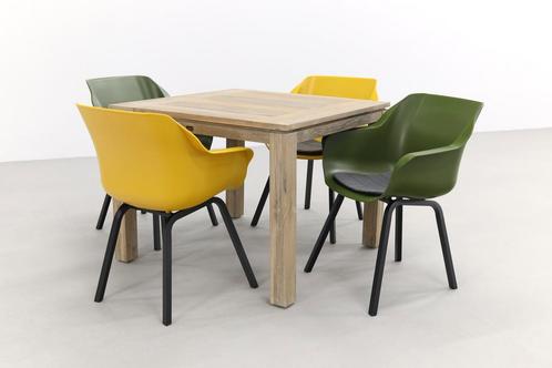 Hartman Sophie tuinstoel yellow & green/Rome grey 100 cm. -, Tuin en Terras, Tuinsets en Loungesets, Tuinset, Nieuw, Hout, Verzenden