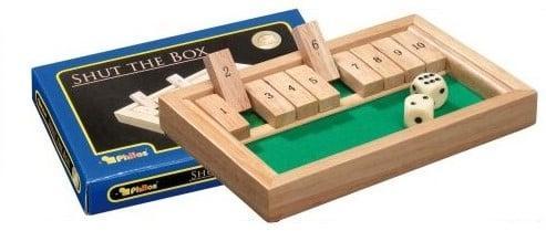 Shut The Box Mini | Philos - Dobbelspellen, Hobby en Vrije tijd, Gezelschapsspellen | Bordspellen, Nieuw, Verzenden
