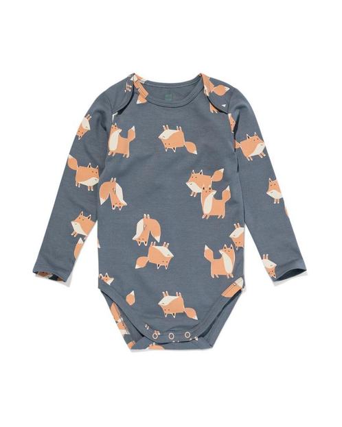 HEMA Romper biologisch katoen met stretch vossen antraciet, Kinderen en Baby's, Babykleding | Overige, Nieuw, Verzenden